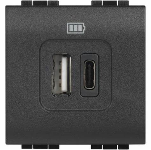 Picture of 5 VDC TYPE A & C USB CONNECTOR BLACK